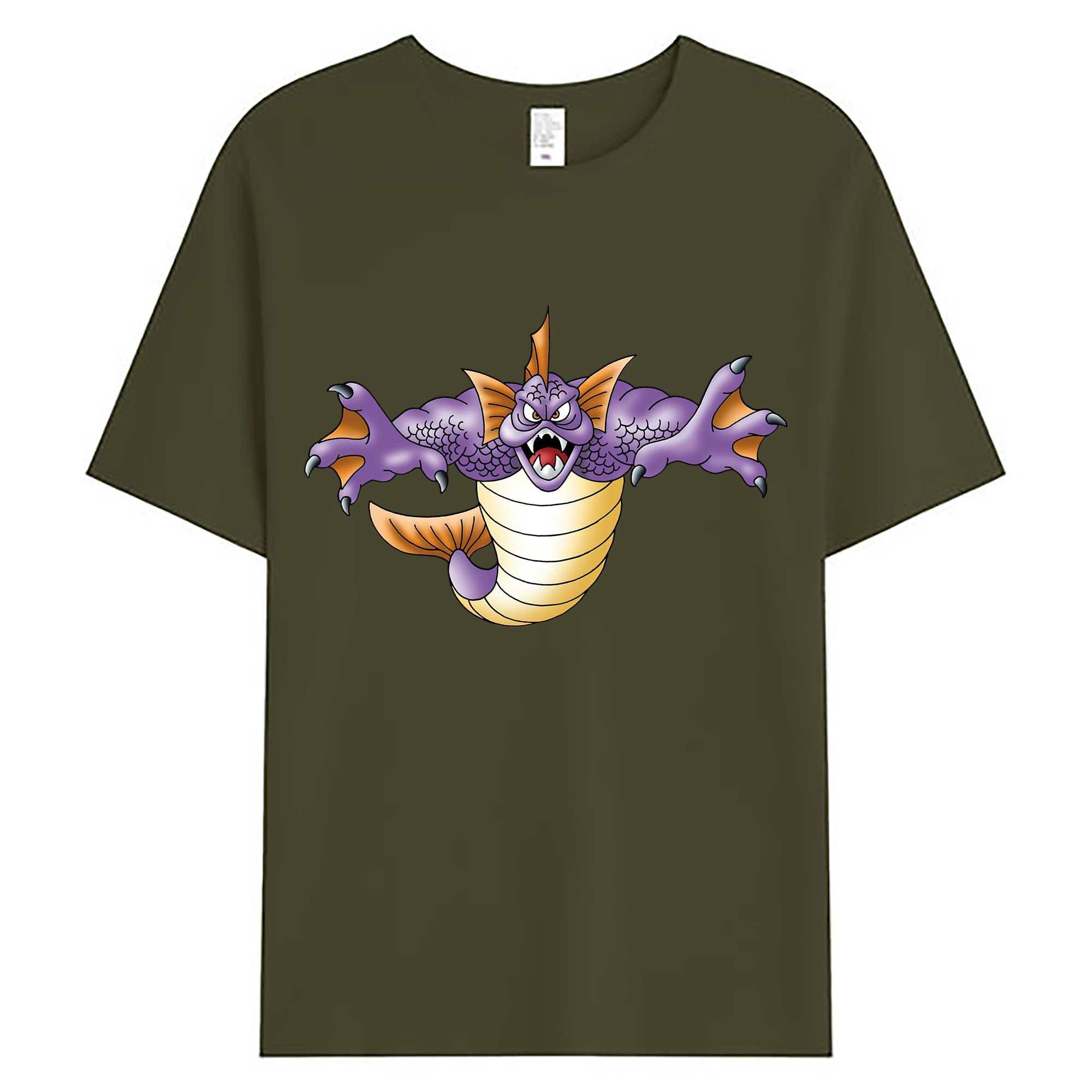 （画像用） ドラゴンクエスト Doragon Kuesuto Dragon Quest 綿100％ メンズ半袖Tシャツ｜肌触りやわらか＆通気性